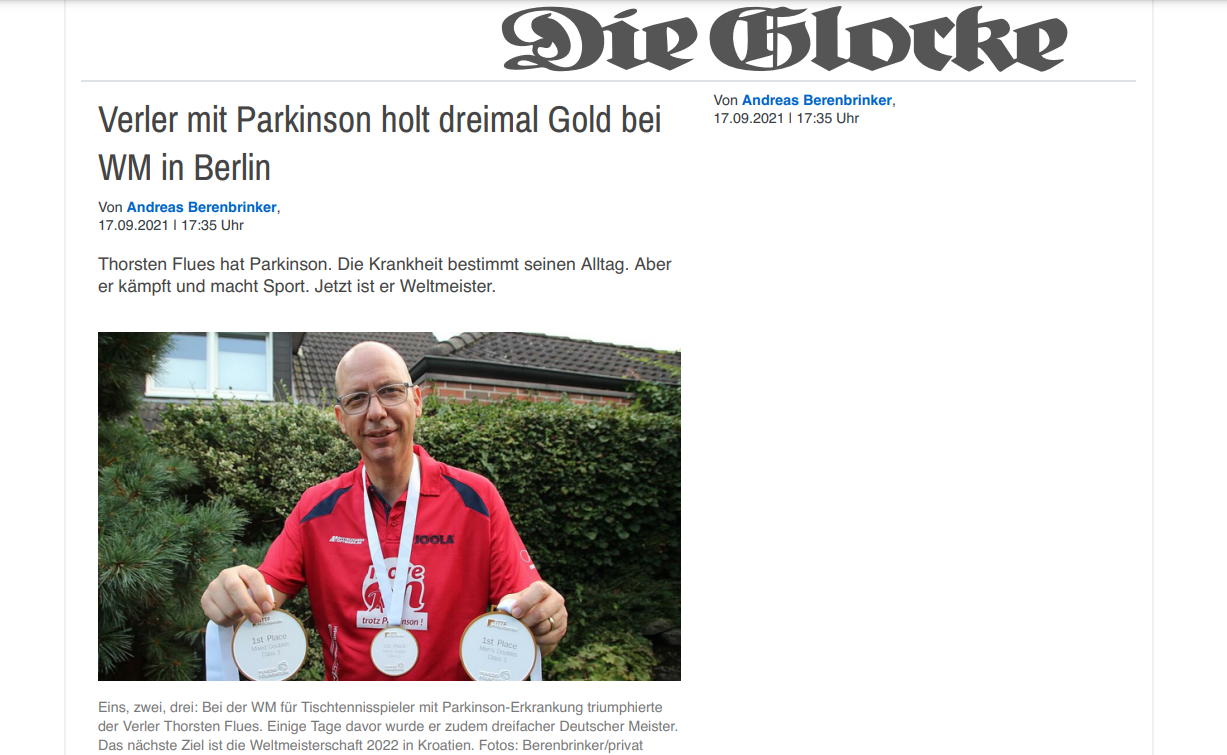 Verler mit Parkinson holt dreimal Gold bei WM in Berlin