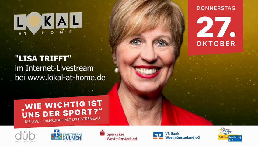 “Wie wichtig ist uns der Sport?” – Live-Talkrunde mit Lisa Stremlau und im Internet-Livestream bei www.lokal-at-home.de 