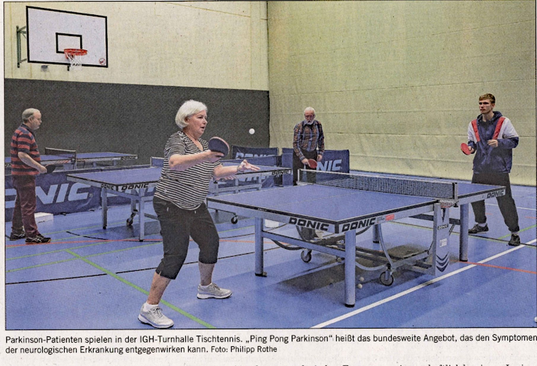 Mit Tischtennis gegen Parkinson