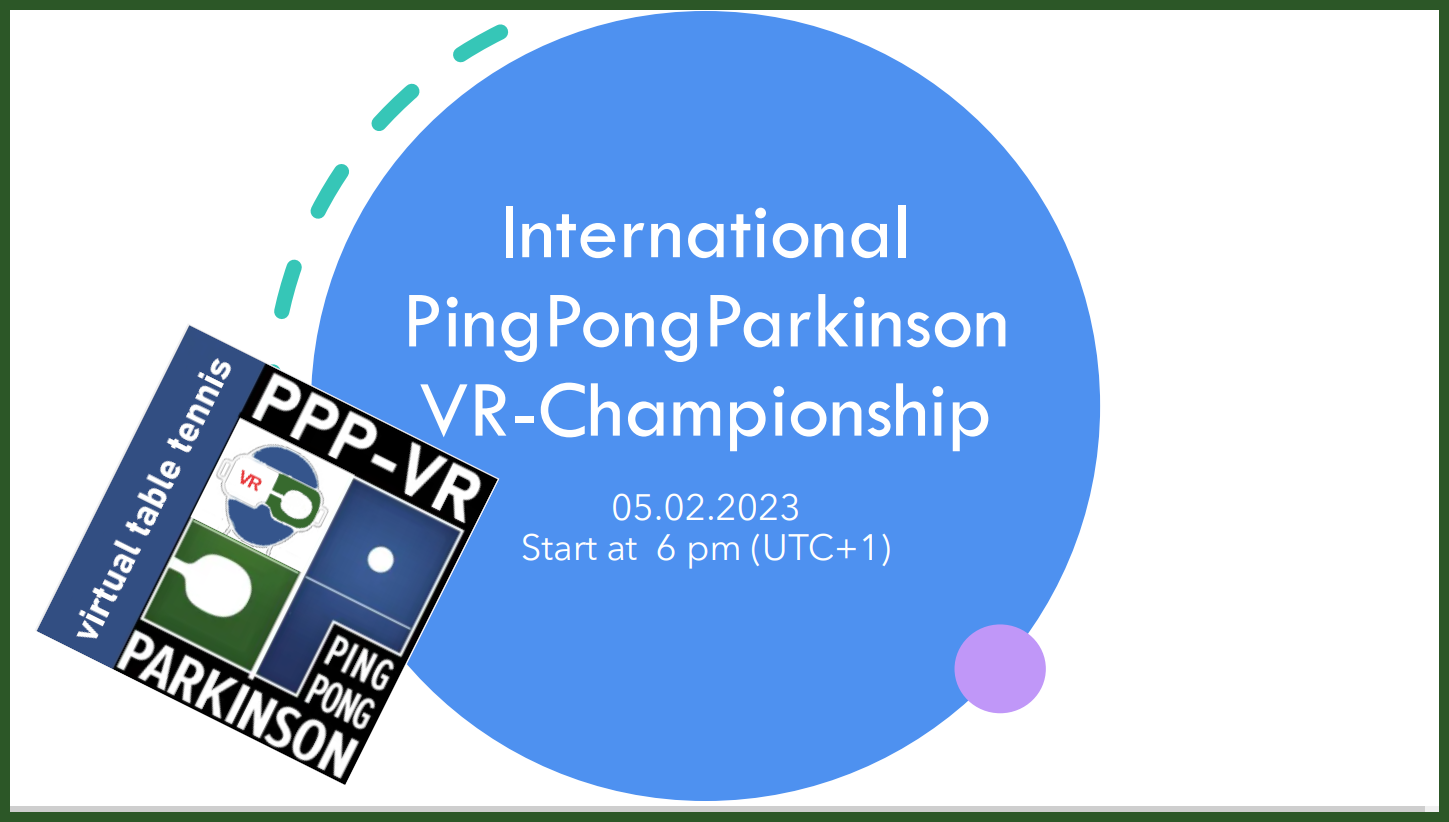 International PingPongParkinson®-VR Championship