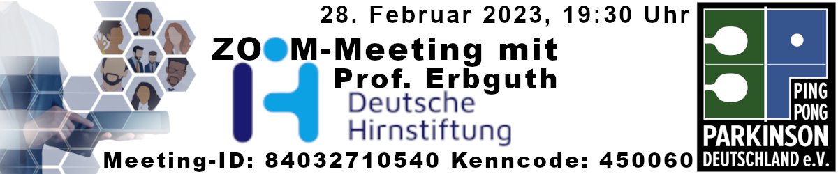 Zoom-Meeting mit Prof. Erbguth, Deutsche Hirnstiftung