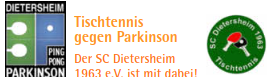 Tischtennis gegen Parkinson – Der SC Dietersheim 1963 e.V. ist mit dabei