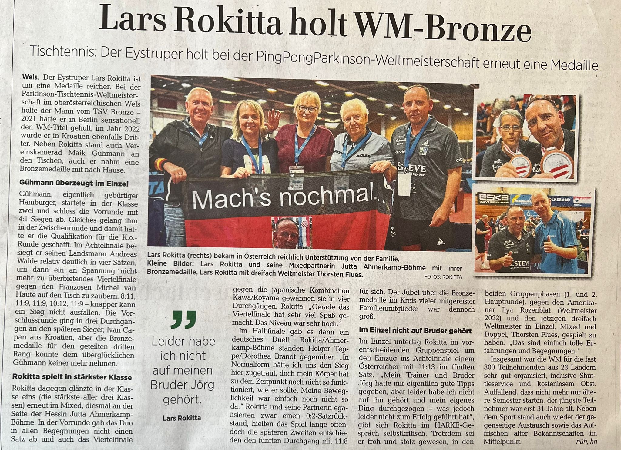 Lars Rokitta holt WM-Bronze
