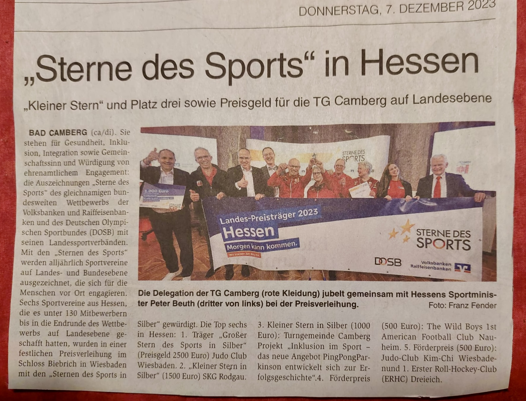 “Sterne des Sports” in Hessen
