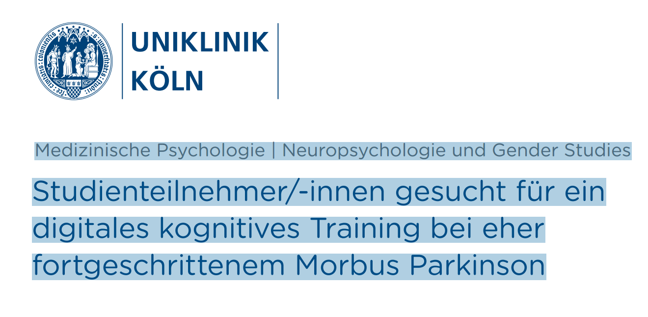 Demenz und Parkinson – Zwei Studien der Uniklinik Köln
