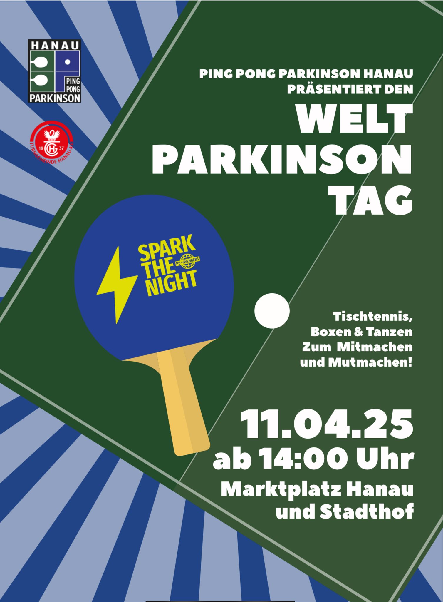 Aktionstag in Hanau zum Weltparkinsontag 2025