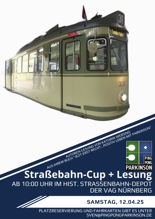 PPP goes Straßenbahn – Cup und Lesung am 12.04.2025 in Nürnberg